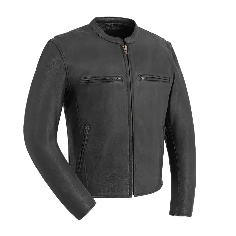 Indy Men's Motorcycle Leather Jacket - First Manufacturing Company - Flyclothing LLC