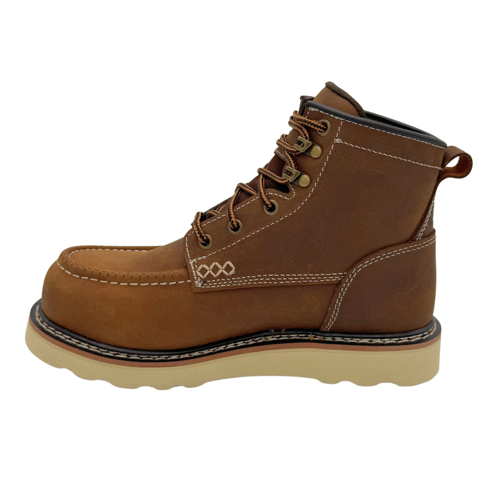 Adtec Legacy Pro: Women's 6" Moc Toe Work Boot: Whiskey Brown - [COMPOSITE TOE, EH, SRO] - AdTec - Flyclothing LLC