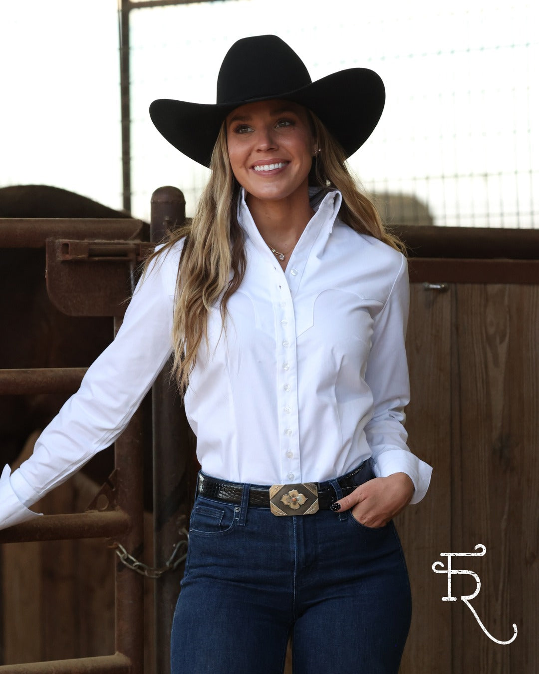 OG Solid White Stretch Women’s Western Shirt