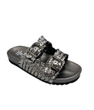 Intertwine Dual Woven Strap Slide in Pewter - Naughty Monkey