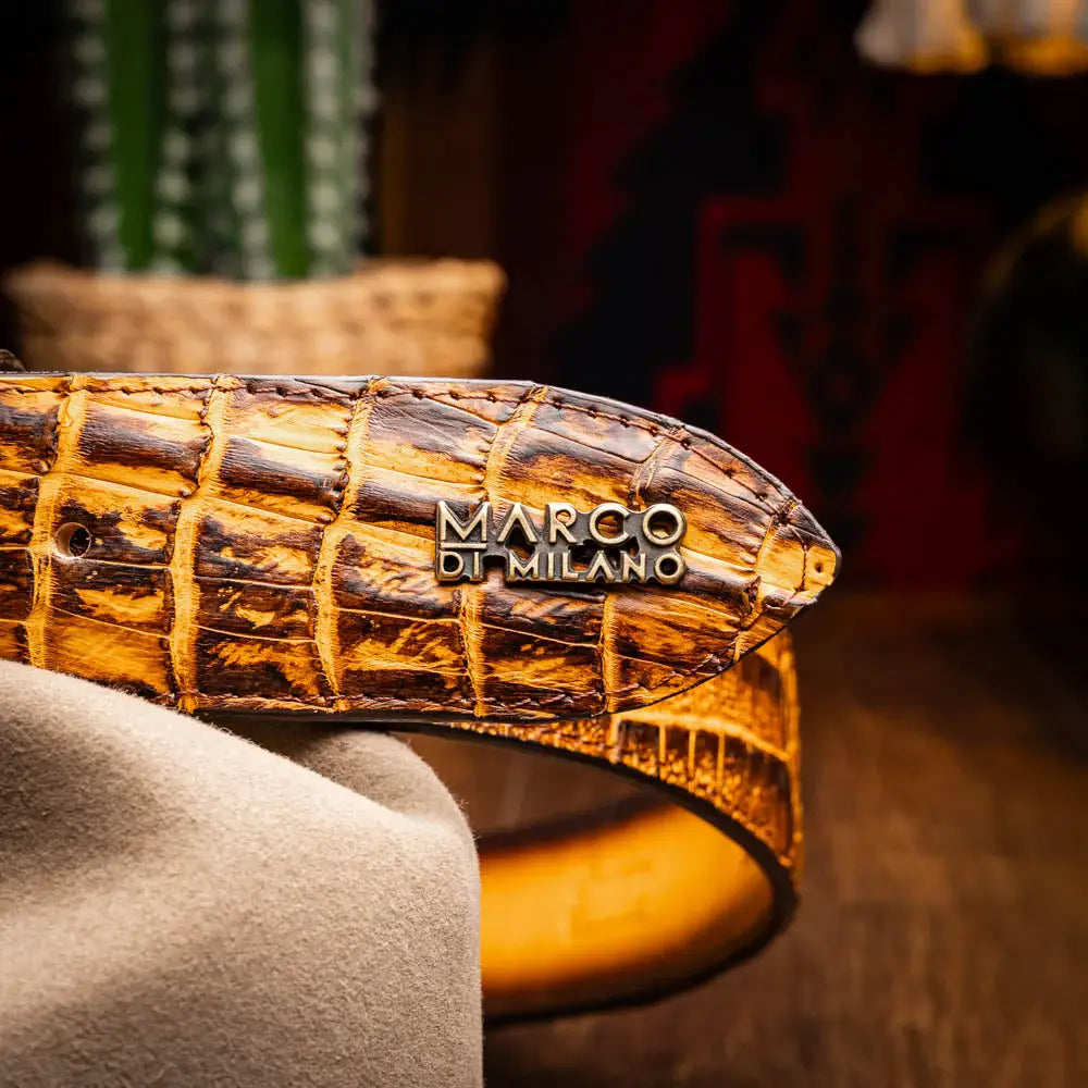 Iowa Belt Mustard Brown - Marco Di Milano - Flyclothing LLC