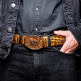 Iowa Belt Mustard Brown - Marco Di Milano - Flyclothing LLC