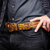 Iowa Belt Mustard Brown - Marco Di Milano - Flyclothing LLC