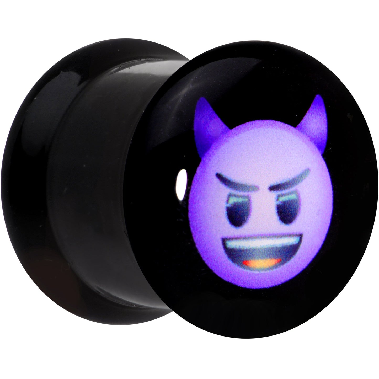 7/16 Licensed Purple Devil emoji Acrylic Double Flare Plug Set - BodyCandy - Flyclothing LLC