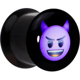 7/16 Licensed Purple Devil emoji Acrylic Double Flare Plug Set - BodyCandy - Flyclothing LLC