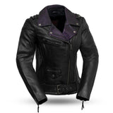 Iris - Women's Motorcycle Leather Jacket - First Manufacturing Company - Flyclothing LLC