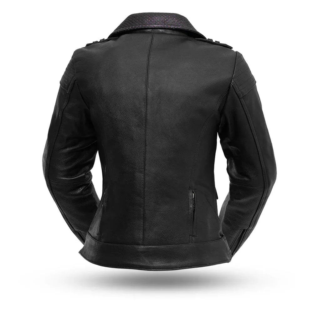 Iris - Women's Motorcycle Leather Jacket - First Manufacturing Company - Flyclothing LLC