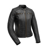 Jada - Women's Motorcycle Leather Jacket - First Manufacturing Company - Flyclothing LLC