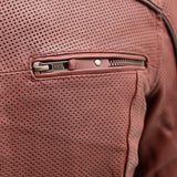 Jada - Women's Perforated Motorcycle Leather Jacket - First Manufacturing Company - Flyclothing LLC