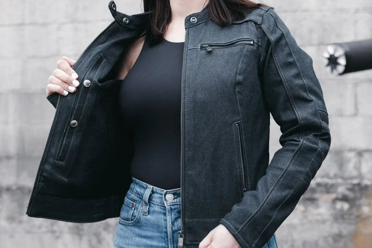 Jada - Women's Thunder Denim Jacket - First Manufacturing Company - Flyclothing LLC