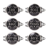 Witch's Spice Rack Storage Jars