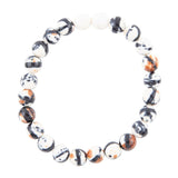 Agate Black and White Stretch Bracelet - Barse Jewelry