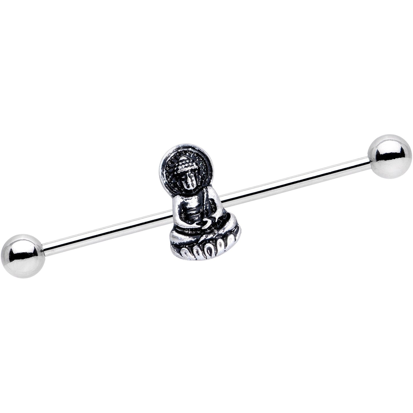 Buddha Mantra Industrial Barbell 38mm - BodyCandy - Flyclothing LLC