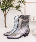 Jersey Metallic Boot in Silver - Naughty Monkey - Flyclothing LLC
