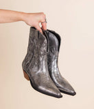 Jersey Metallic Boot in Silver - Naughty Monkey - Flyclothing LLC