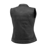Jessica Perforated Women's Motorcycle Leather Vest - First Manufacturing Company - Flyclothing LLC