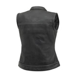 Jessica Perforated Women's Motorcycle Leather Vest - First Manufacturing Company - Flyclothing LLC