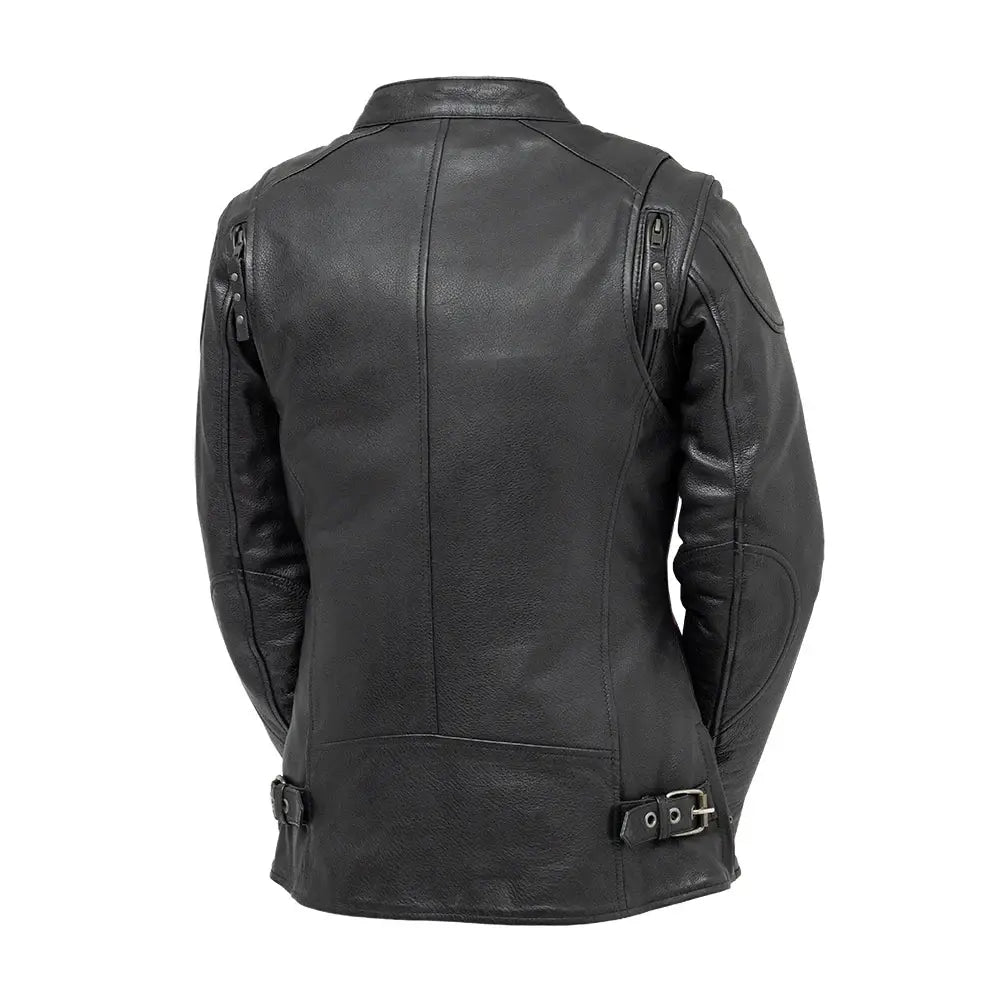 Jewel - Women's Motorcycle Leather Jacket - First Manufacturing Company - Flyclothing LLC