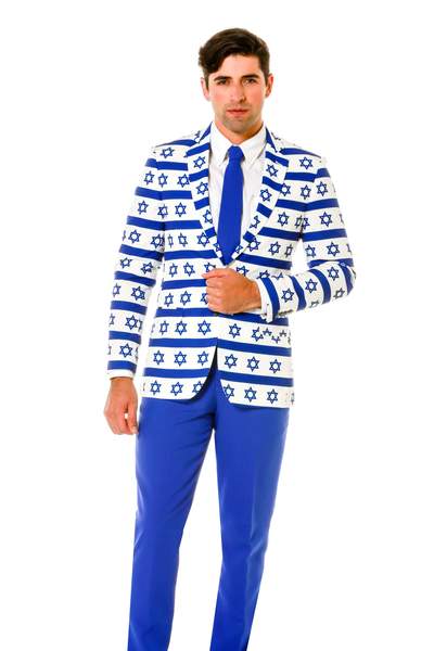 The Rock Star Of David | Hanukkah Suit Pants - Shinesty