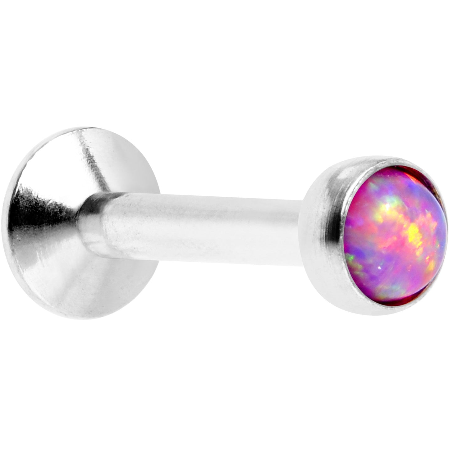 1/4 Pink Synthetic Opal Internally Threaded Daith Cartilage Tragus - BodyCandy - Flyclothing LLC