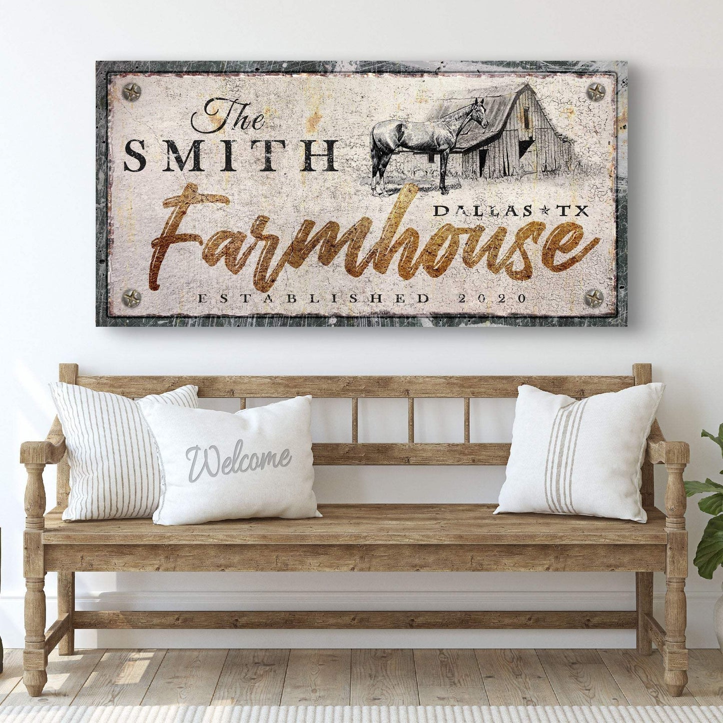 Rustic Horse Farmhouse Sign III - Tailored Canvases - Flyclothing LLC