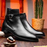 45-600-BLK Jodphur Italian Calfskin Boot, Black - Zelli Italia - Flyclothing LLC