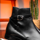 45-600-BLK Jodphur Italian Calfskin Boot, Black - Zelli Italia - Flyclothing LLC