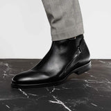 45-600-BLK Jodphur Italian Calfskin Boot, Black - Zelli Italia - Flyclothing LLC