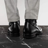 45-600-BLK Jodphur Italian Calfskin Boot, Black - Zelli Italia - Flyclothing LLC