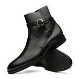 45-600-BLK Jodphur Italian Calfskin Boot, Black - Zelli Italia - Flyclothing LLC