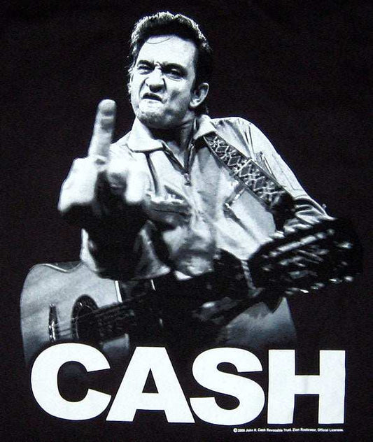 Johnny Cash Finger T-Shirt - Johnny Cash - Flyclothing LLC