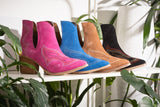 Journee Ankle Boots in Magenta - Naughty Monkey