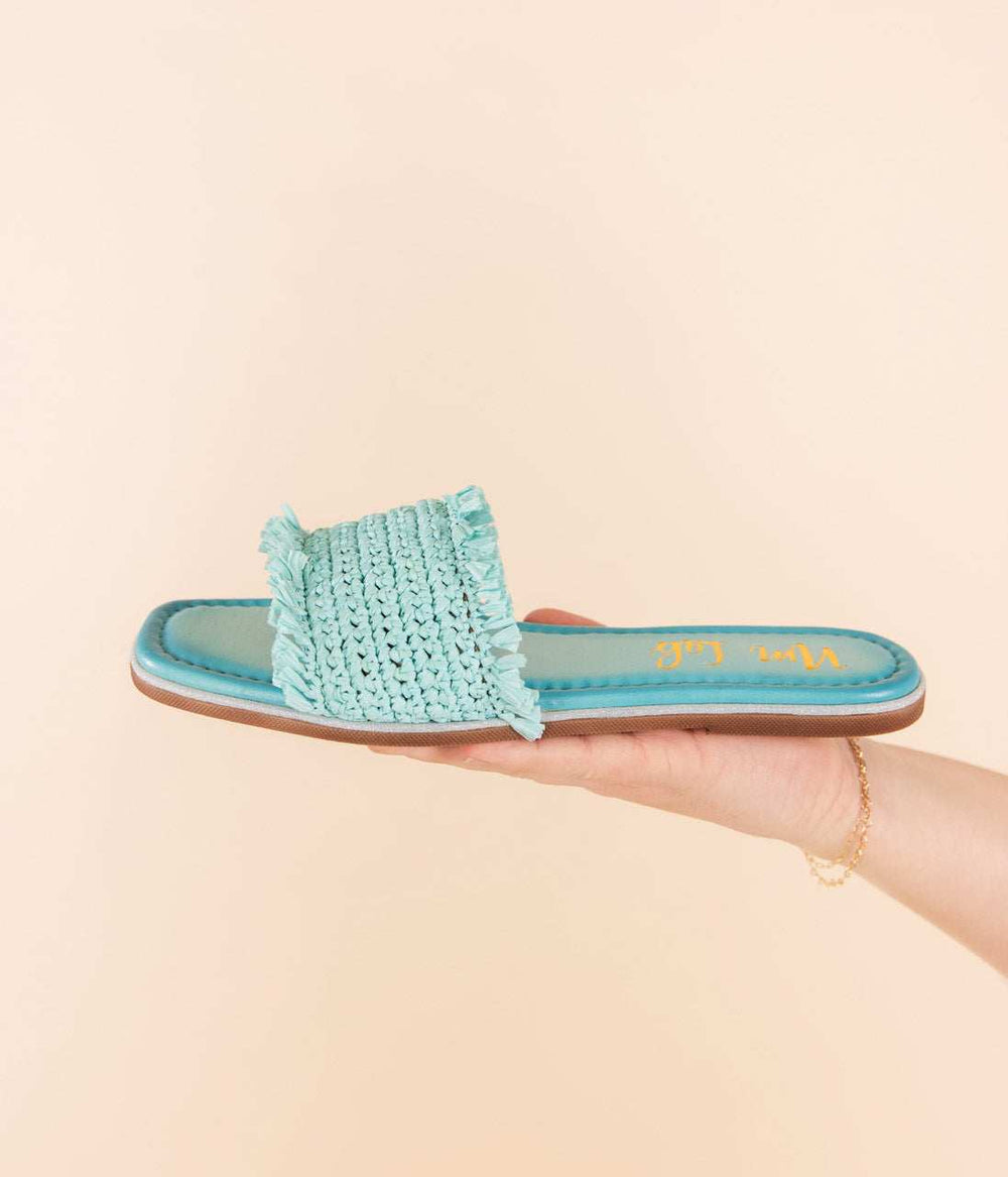 Juana Woven Sandals in Aqua Blue - Naughty Monkey - Flyclothing LLC