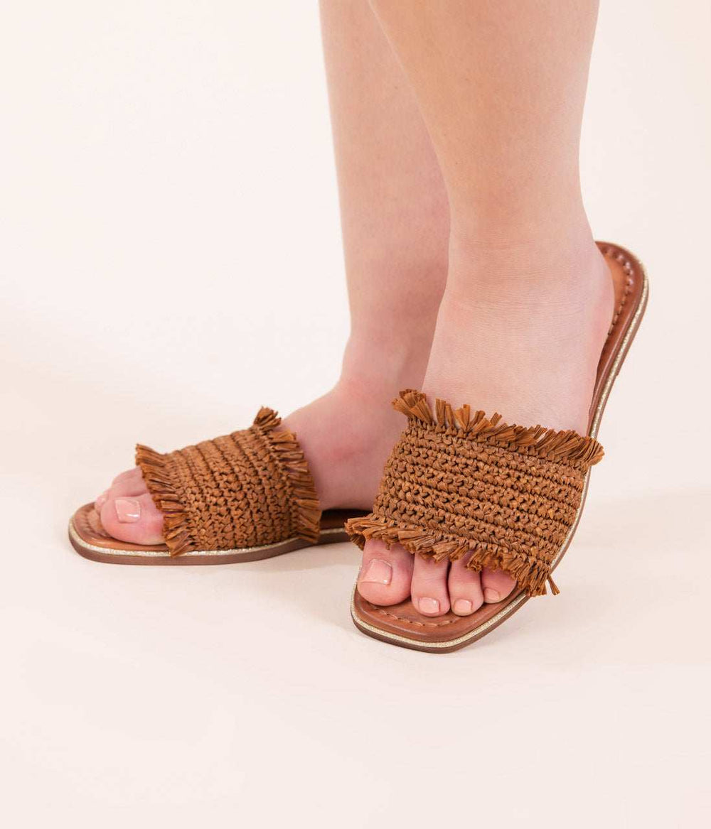 Juana Woven Sandals in Tan - Naughty Monkey - Flyclothing LLC