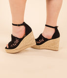 Juti Wedges in Black - Naughty Monkey
