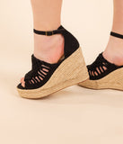 Juti Wedges in Black - Naughty Monkey