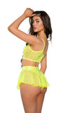 J. Valentine Mesh/Fishnet Flutter Short
