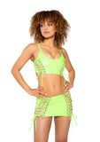 J Valentine PVC Lace-Up Skirt - J. Valentine - Flyclothing LLC