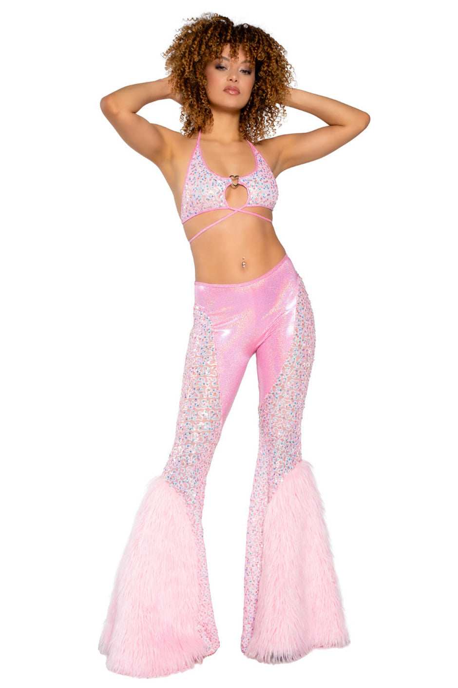 J Valentine Crushed Candy Sequin Halter Top - J. Valentine - Flyclothing LLC