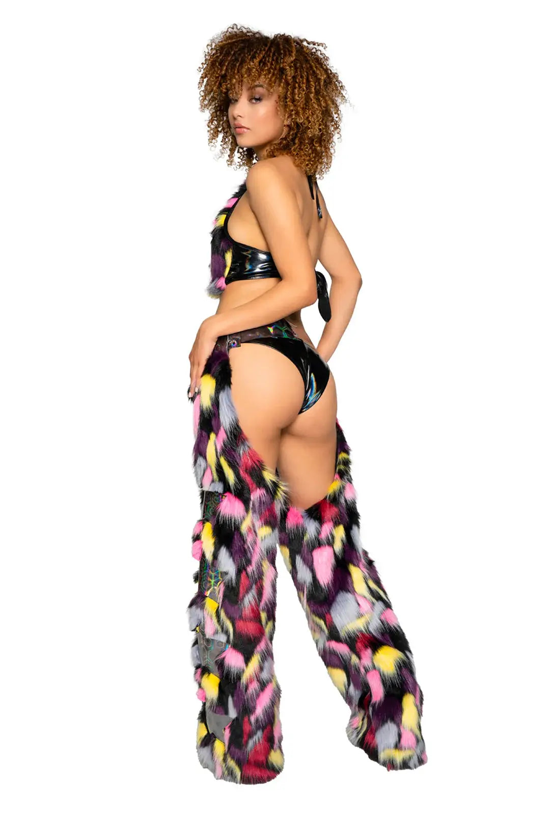 JR228 - Holographic PVC Short - J. Valentine - Flyclothing LLC