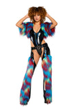 J Valentine Holo PVC/Faux Fur Chaps - J. Valentine - Flyclothing LLC