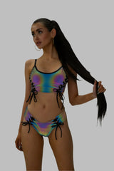 JR192 - Reflective Lace-Up Mini Short - J. Valentine - Flyclothing LLC