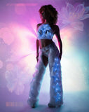 J. Valentine Light-Up Faux Fur/Glitter Vinyl Star Chaps - J. Valentine - Flyclothing LLC