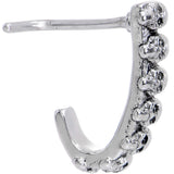 20G Halloween Scary Skulls Faux Hoop L Shaped Nose Ring
