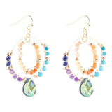 Kaleidoscope Multistone Golden Chandelier Earrings - Barse Jewelry