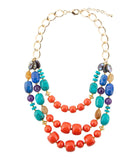 Kaleidoscope Multistone Statement Golden Necklace - Barse Jewelry - Flyclothing LLC