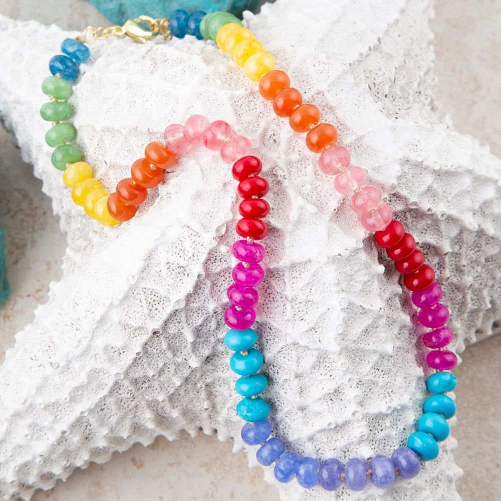 Kaleidoscope Multistone Strand Necklace - Barse Jewelry - Flyclothing LLC