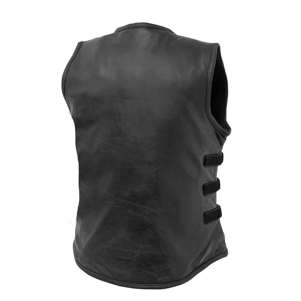 Katana - Women's Motorcycle Leather Vest - First Manufacturing Company - Flyclothing LLC