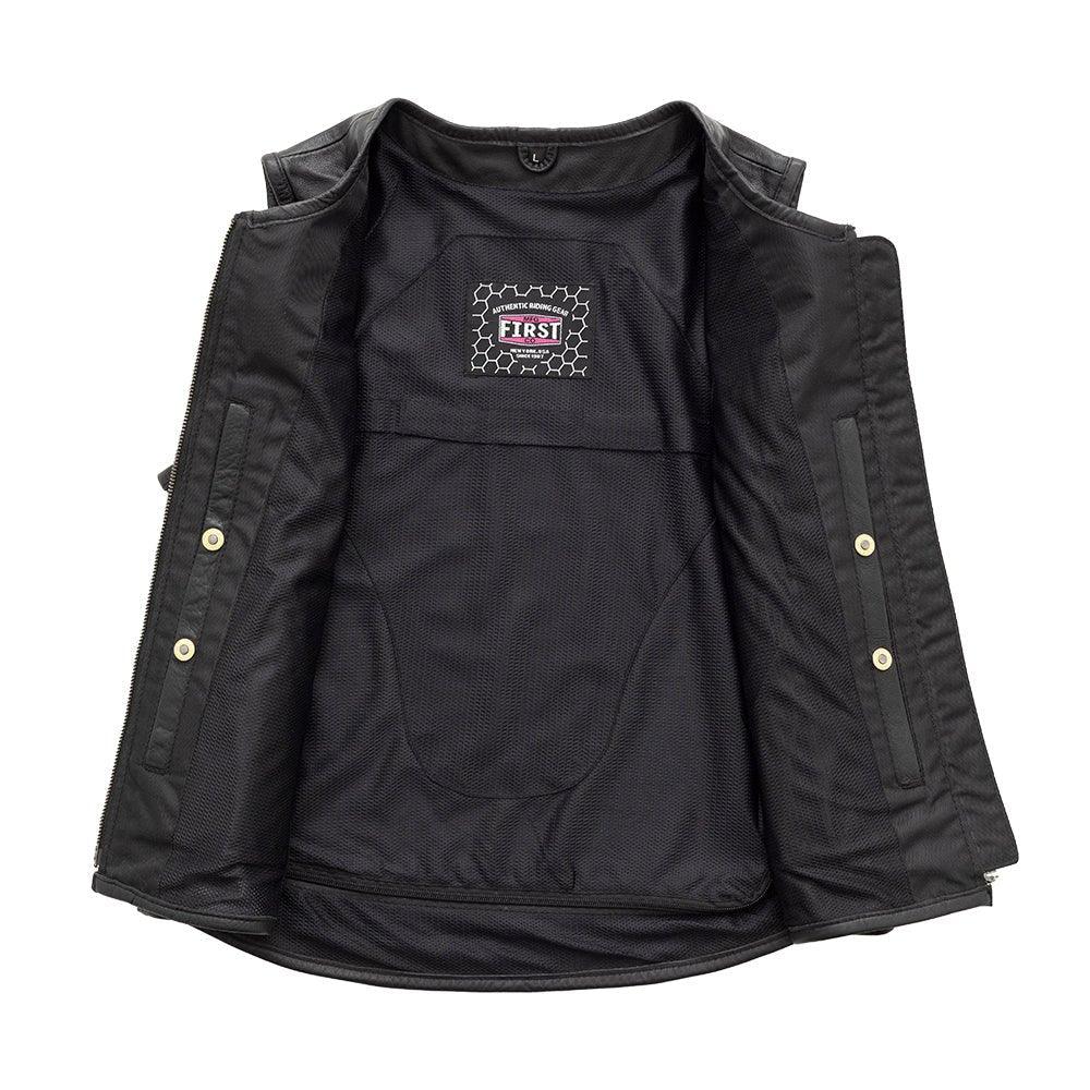 Katana - Women's Motorcycle Leather Vest - First Manufacturing Company - Flyclothing LLC