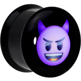 5/8 Licensed Purple Devil emoji Acrylic Double Flare Plug Set - BodyCandy - Flyclothing LLC